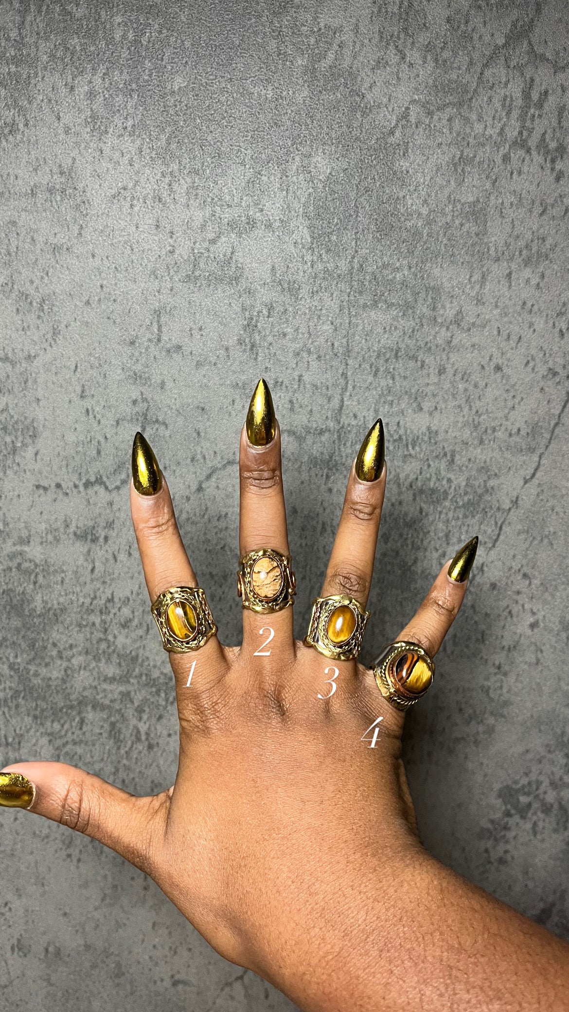 Brutalist Brown Ring