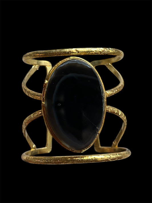 LARGE black stone cuff