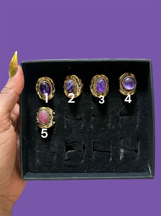 Brutalist Amethyst Ring (1pc)