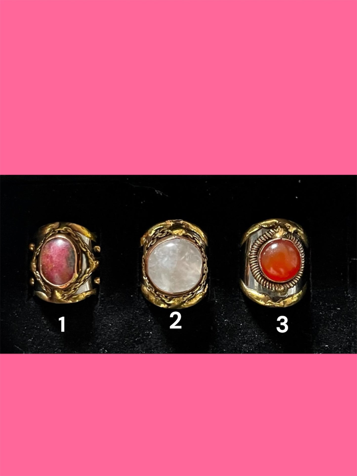 Brutalist Stone Ring